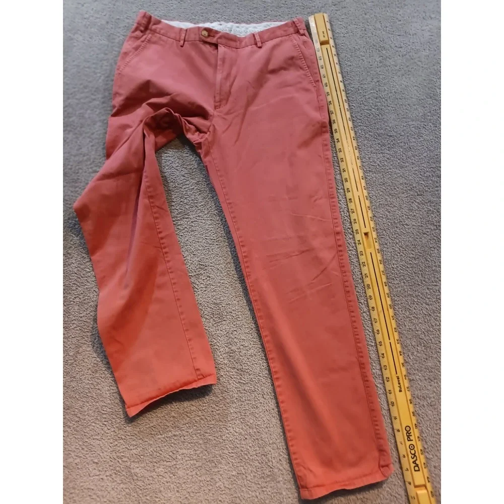 Peter Millar Chino Pants‎ Men's 36x33 Coral Cotton Casual Golf Dress Slacks